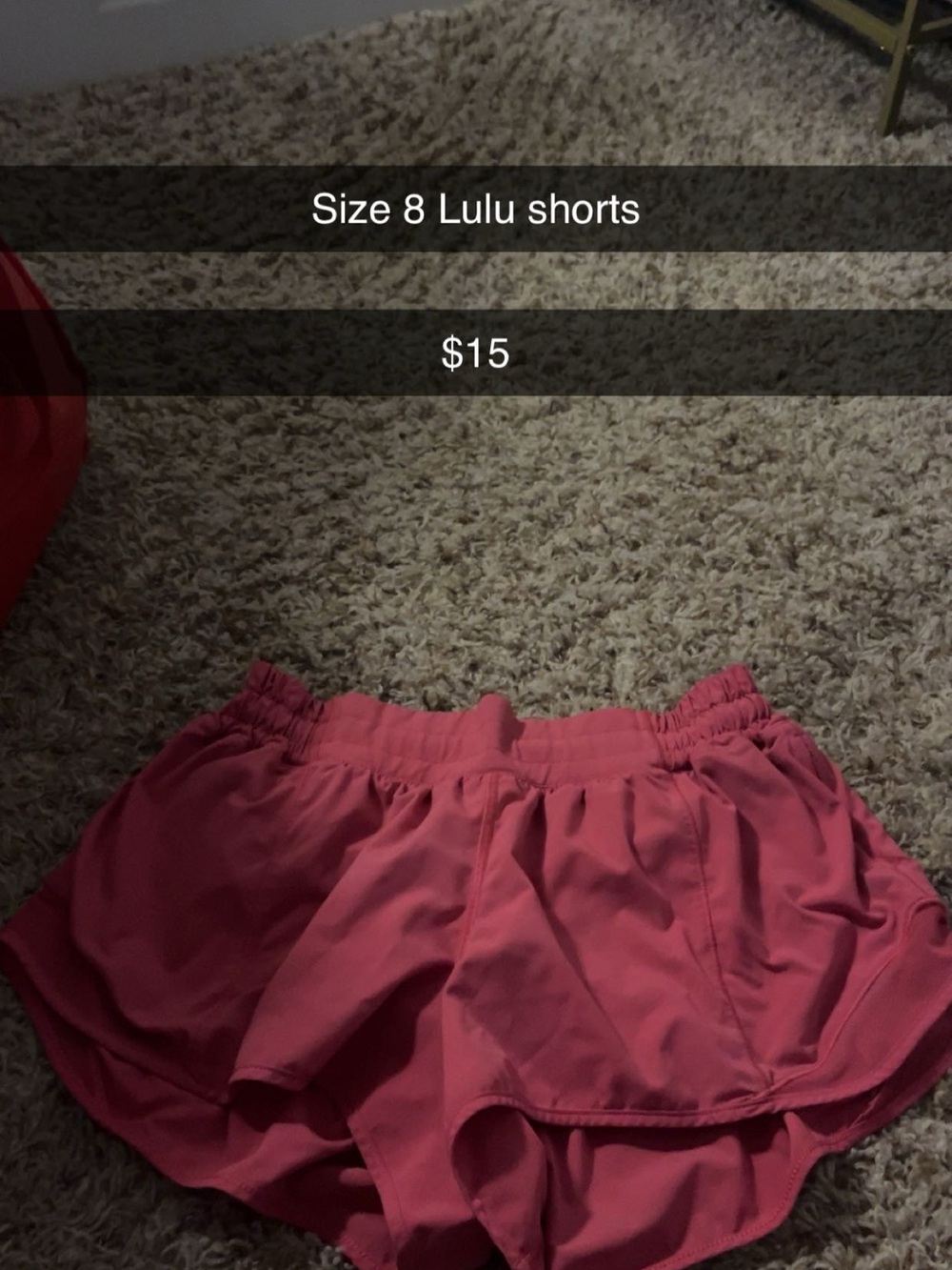lululemon athletica Coral Pink Athletic Shorts